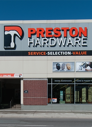 Exterior of Preston Hardware